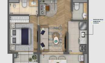 Imagem 2: Apartamento à venda na Vila Mariana, São Paulo-SP: 1 quarto, 1 suíte, 1 banheiro, 1 vaga