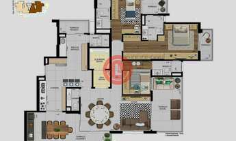 Imagem 3: Lançamento: Apartamento à venda em Santo André-SP, no bairro Campestre, com 3 quartos, 3 s