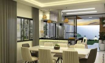 Imagem 4: Casa à Venda com 3 quartos, sendo uma suíte com closet, Cozinha com Área Gourmet Integrada