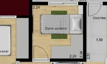 Imagem 3: Apartamento 40m² no Reserva Carvalho Residencial com 2 dormitórios