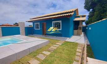 Imagem 2: Linda casa modelo para construção com 2 quartos, piscina e área gourmet em Unamar - Cabo F