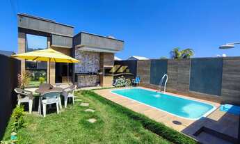 Imagem 2: Linda casa moderna pronta para morar com 2 quartos, área gourmet e piscina em Unamar, Tamo