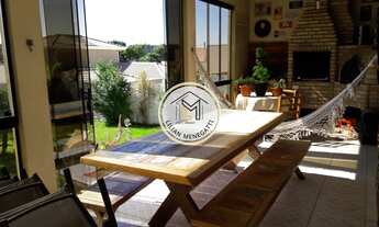 Imagem 2: Casa térrea com 4 dormitórios. Quintal com área Gourmet e piscina. Condomínio Ibi aram 1