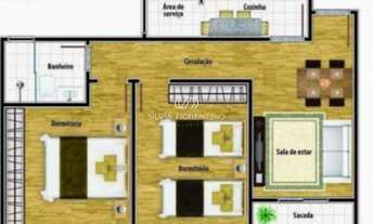 Imagem 6: Apartamento à venda em Taubaté-SP no bairro Barranco com 2 quartos e vaga de garagem!