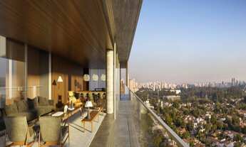 Imagem 2: Living de 22m, com terraço e vista para o bairro Jardins