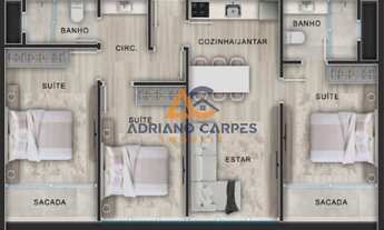 Imagem 6: Apartamento com 3 dormitórios, sendo 1 suíte em Balneário Piçarras apenas 400 metros da pr