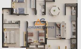 Imagem 5: Apartamento alto padrão com 3 dormitórios sendo 1 suíte em Balneário Piçarras Adriano Carp