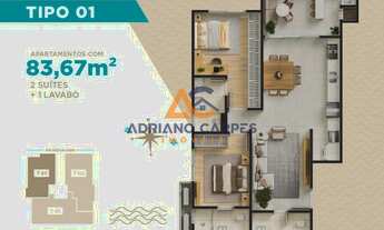 Imagem 4: Adriano Carpes Imóveis vende - Apartamento com 2 suítes no Centro de Navegantes próximo ao