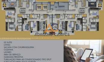 Imagem 3: Adriano Carpes Imóveis vende - Apartamento com duas suítes a 600 metros da praia em Navega