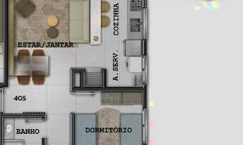 Imagem: Apto 2 Dormitorios com terraço