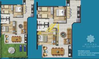 Imagem 5: Riviera de Itacimirim: apartamento 3 quartos, 80m2, beira mar em Itacimirim. Clube requint