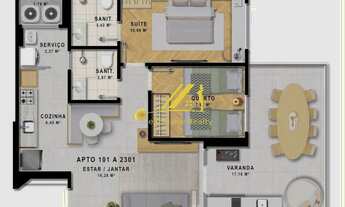 Imagem 5: Apartamento 2 quartos, 1 suíte e varanda Gourmet em Pituaçu, 69,m2. Brisa Marina, com tota