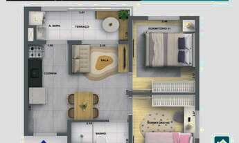 Imagem 3: Atmosfera. Jaguaré, Zona Oeste. Apartamentos de 2 Dormitórios com terraço. 39m. Amplo laze