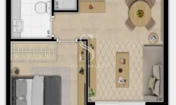 Imagem 6: Condomínio INDI 70 Moema - Apartamento de 45m² com dormitório, sala e vaga