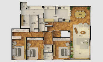 Imagem 3: ED. RIO PIRACICABA, APARTAMENTO REFORMADO, COM 3 SUÍTES, ESCRITÓRIO, LAVABO EM HIGIENÓPOLI