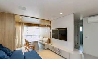 Imagem 2: Condomínio Code Campo Belo - apartamento mobiliado de 72m2 com 2 quartos, sendo 1 suite, 2