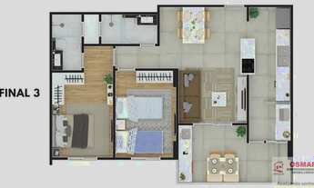 Imagem 4: Apartamento de 2 quartos com suíte e 2 vagas de garagem na Guilhermina, Praia Grande-SP: o