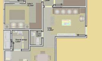 Imagem 3: YELLOW PRIME HOME em Porto Belo/SC - Apartamento à Venda contendo 3 Suítes + Varanda Gourm