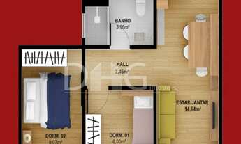 Imagem 7: Apartamento com 55 m² à venda | Residencial Santa Clara