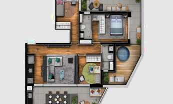 Imagem 2: O apartamento possui 83 metros quadrados com 3 dormitórios 1 suíte e 2 vagas de garagem