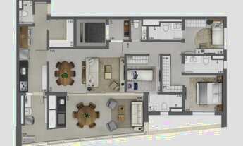 Imagem 2: APARTAMENTO COM 3 SUÍTES À VENDA, 131 METROS E 2 VAGAS - BROOKLIN PAULISTA - SÃO PAULO/SP