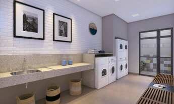 Imagem 7: O apartamento possui 73 metros quadrados com 2 dormitórios 1 suíte, sala, cozinha, área de