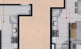 Imagem 7: APARTAMENTO COM 2 DORMITÓRIOS À VENDA, 48 M² POR R$ 277.500,00 - JARDIM SÃO VICENTE - CAMP