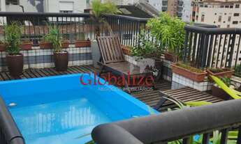 Imagem 2: Triplex no Embaré com 5 dormitórios sendo 3 suítes 5 banheiros piscina churrasqueira e dua