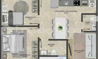 Imagem 2: 2 dormitórios na Rua Arnoldo Hardt