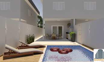 Imagem 6: CASA NOVA COM PISCINA TIPO SOBRADO À VENDA NO BAIRRO NOVA ITANHAÉM NO LITORAL DE SP