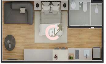 Imagem 3: Lançamento - Bela Vita Residencial - Federal , 1 quarto com suíte , 27,77 m² - 294,900 MI