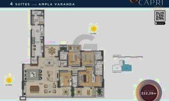 Imagem 4: Venha morar com sofisticação e segurança no 4 suítes no Aquarius - Capri Prime Residences