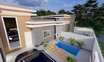 Imagem 4: Casa da praia de Guaratuba com piscina com 3 quartos e sendo 1 piscina