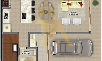 Imagem 6: Sobrado com design moderno em condomínio à Venda