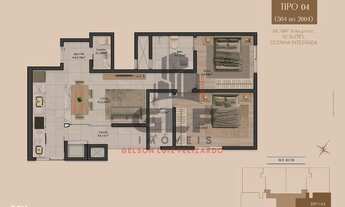 Imagem 6: Apto a venda em itapema Bairro Morretes, Entrega em Dezembro/26, área de 69,37m² privativo