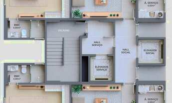 Imagem 6: Apto Pronto para morar em Itapema/SC bairro Meia Praia, com 133m² área privativa, sendo3 s