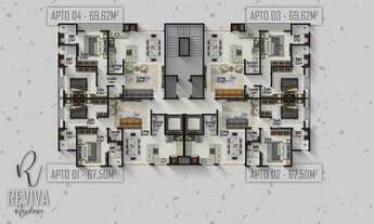 Imagem 5: Apartamento em Construção em Itapema/SC com 69,62m² área privativa sendo 2 suítes, 1 vaga