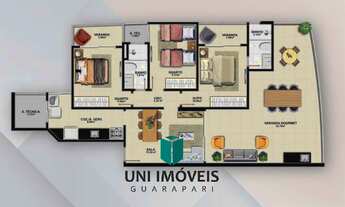 Imagem 2: Apartamento à venda com 3 quartos e 2 vagas em Guarapari, Parcelamento em até 100x!