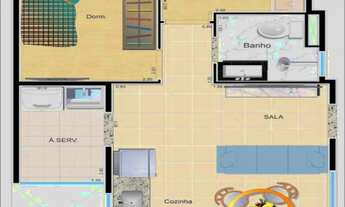 Imagem 2: Apartamento com 40m² a venda na Vila Formosa por apenas R$ 275.000,00