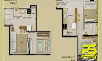 Imagem 6: APARTAMENTO COM 1 DORMITÓRIO À VENDA, 31 M² POR R$ 207.000 - TAMBAÚ - JOÃO PESSOA/PB
