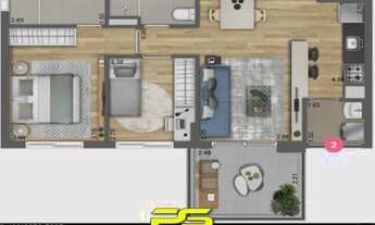 Imagem 2: APARTAMENTO COM 1 DORMITÓRIO À VENDA, 47 M² POR R$ 955.000 - ALTO DE PINHEIROS - SÃO PAULO