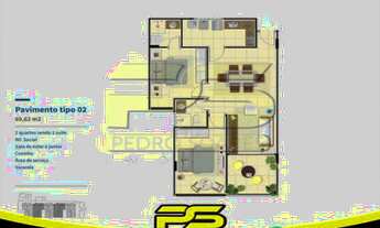 Imagem 4: APARTAMENTO COM 2 DORMITÓRIOS SENDO 1 SUITE À VENDA, 73 M² POR R$ 570.000