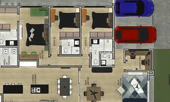 Imagem 2: Casa térrea a venda no Residencial Royal Garden no bairro Jardim Pari em Paulinia com 3 su