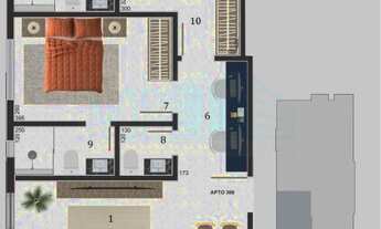 Imagem 4: Nobille Imóveis vende apartamento de 02 dormitórios com 02 suíte e churrasqueira próximo à