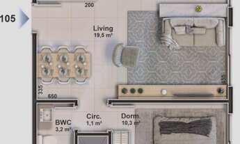 Imagem 3: APARTAMENTO DE 01 DÓRMITORIO CACHOEIRA DO BOM JESUS