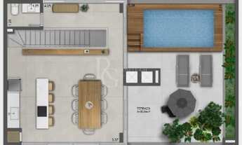 Imagem 5: Cobertura duplex à venda, com 2 suítes (1 com closet), piscina, amplo terraço, 2 vagas, no