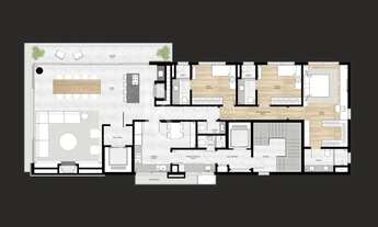 Imagem 6: Apartamento à venda com 3 suítes (1 com closet), sacada, espaço gourmet, 3 vagas no bairro