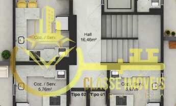 Imagem 7: Apartamento à venda em Itajaí-SC, bairro Cordeiros: 2 quartos, 1 suíte, 2 salas, 1 banheir