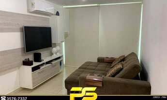 Imagem 4: Apartamento mobiliado com 2 dormitórios à venda, 62 m² por r$ 700.000 - cabo branco - joão