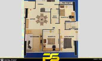 Imagem: Apartamento 24 andar, com 3 dormitórios